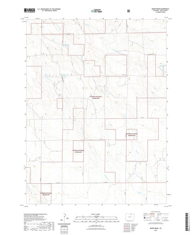 United States Geological Survey Baker Draw, CO (2022, 24000-Scale) digital map