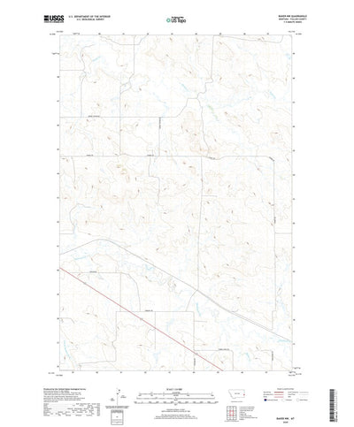 United States Geological Survey Baker NW, MT (2020, 24000-Scale) digital map