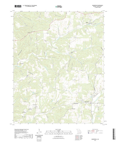United States Geological Survey Bakersfield, MO (2021, 24000-Scale) digital map