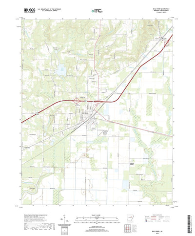 United States Geological Survey Bald Knob, AR (2020, 24000-Scale) digital map