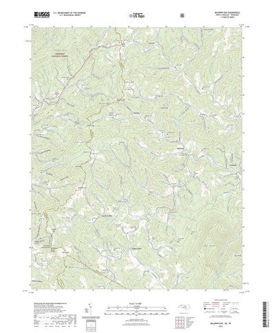 United States Geological Survey Baldwin Gap, NC (2022, 24000-Scale) digital map