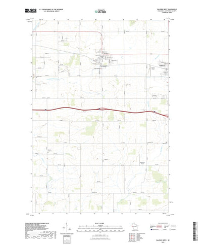 United States Geological Survey Baldwin West, WI (2022, 24000-Scale) digital map