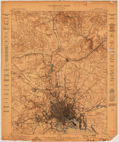 United States Geological Survey Baltimore, MD (1899, 62500-Scale) digital map