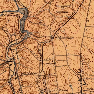 United States Geological Survey Baltimore, MD (1899, 62500-Scale) digital map