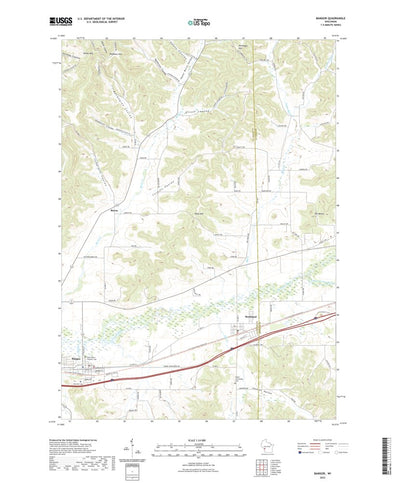 United States Geological Survey Bangor, WI (2022, 24000-Scale) digital map