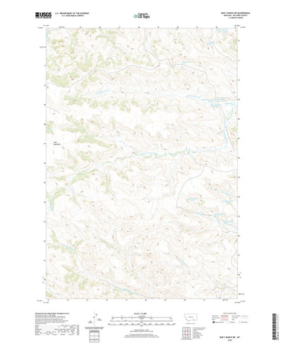 United States Geological Survey Bar V Ranch NE, MT (2020, 24000-Scale) digital map