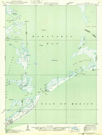 United States Geological Survey Barataria Pass, LA (1949, 31680-Scale) digital map