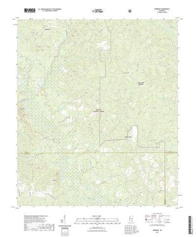 United States Geological Survey Barbara, MS (2021, 24000-Scale) digital map
