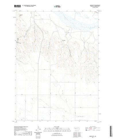 United States Geological Survey Barn Butte, NE (2021, 24000-Scale) digital map