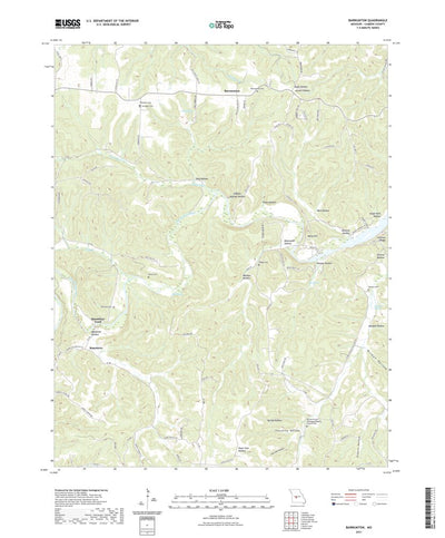 United States Geological Survey Barnumton, MO (2021, 24000-Scale) digital map