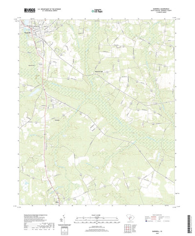 United States Geological Survey Barnwell, SC (2020, 24000-Scale) digital map
