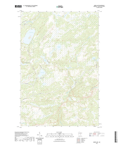 United States Geological Survey Barrs Lake, MN (2022, 24000-Scale) digital map