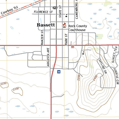 United States Geological Survey Bassett, NE (2021, 24000-Scale) digital map