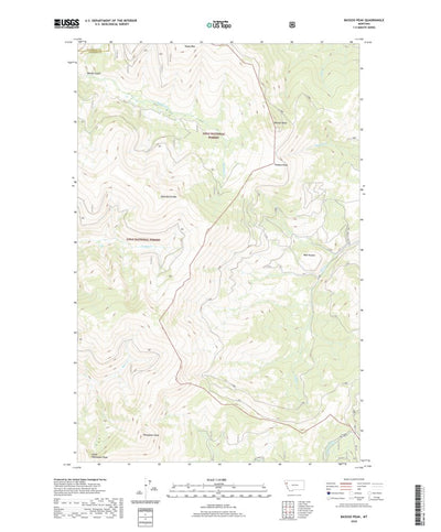 United States Geological Survey Bassoo Peak, MT (2020, 24000-Scale) digital map