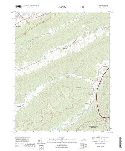 United States Geological Survey Bastian, VA (2022, 24000-Scale) digital map