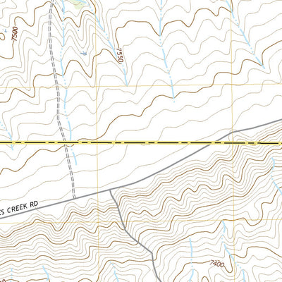 United States Geological Survey Bates Creek Reservoir, WY (2021, 24000-Scale) digital map