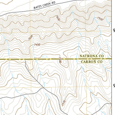 United States Geological Survey Bates Creek Reservoir, WY (2021, 24000-Scale) digital map