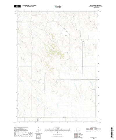 United States Geological Survey Batesland NW, SD (2021, 24000-Scale) digital map