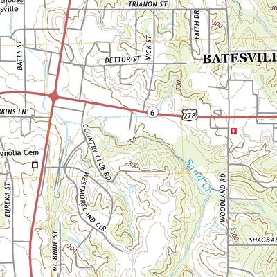 United States Geological Survey Batesville, MS (2021, 24000-Scale) digital map