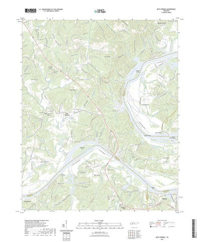 United States Geological Survey Bath Springs, TN (2022, 24000-Scale) digital map