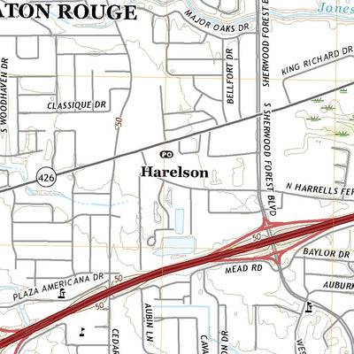 United States Geological Survey Baton Rouge East, LA (2020, 24000-Scale) digital map