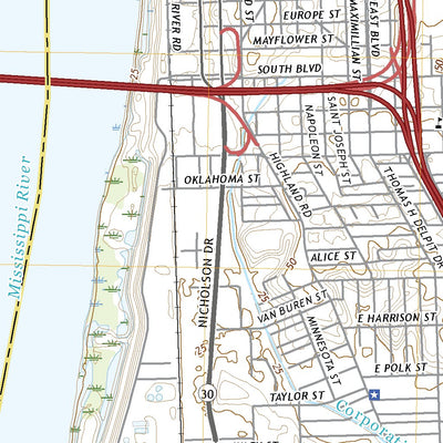 United States Geological Survey Baton Rouge West, LA (2020, 24000-Scale) digital map