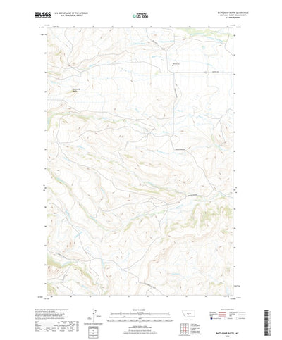 United States Geological Survey Battleship Butte, MT (2020, 24000-Scale) digital map