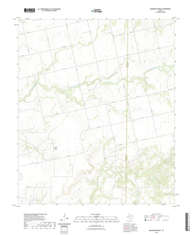 United States Geological Survey Baumann School, TX (2022, 24000-Scale) digital map