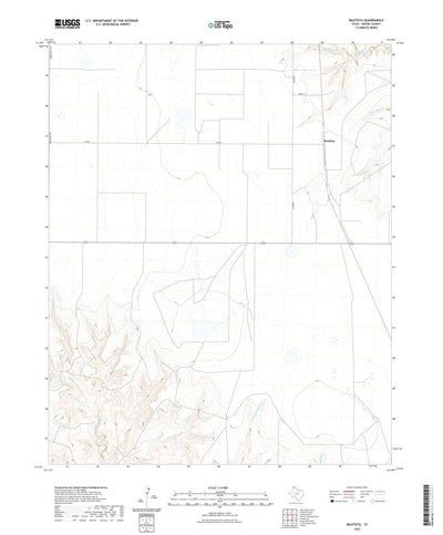 United States Geological Survey Bautista, TX (2022, 24000-Scale) digital map