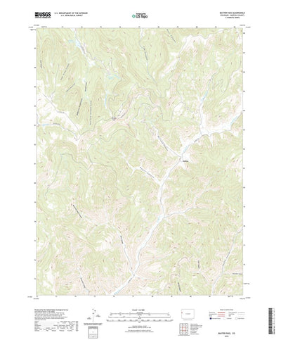 United States Geological Survey Baxter Pass, CO (2022, 24000-Scale) digital map