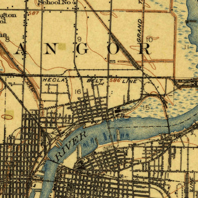 United States Geological Survey Bay City, MI (1916, 62500-Scale) digital map