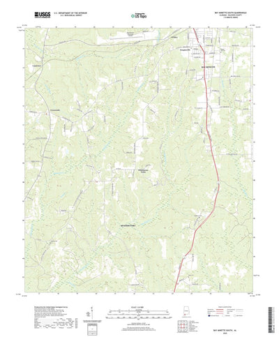 United States Geological Survey Bay Minette South, AL (2020, 24000-Scale) digital map