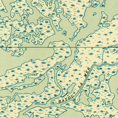 United States Geological Survey Bay Ronquille, LA (1947, 31680-Scale) digital map