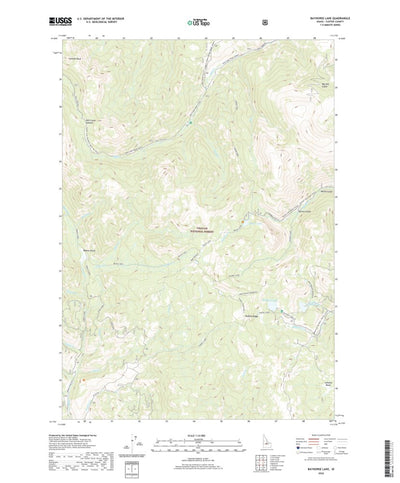 United States Geological Survey Bayhorse Lake, ID (2020, 24000-Scale) digital map