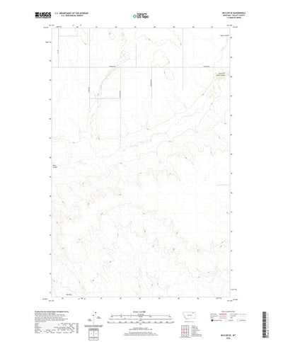 United States Geological Survey Baylor SE, MT (2020, 24000-Scale) digital map