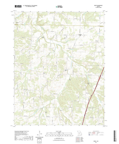 United States Geological Survey Beach, MO (2021, 24000-Scale) digital map