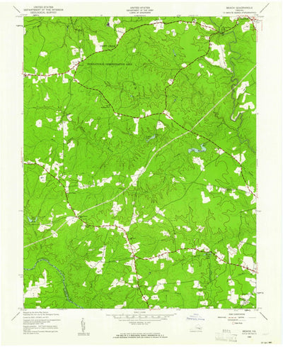 United States Geological Survey Beach, VA (1943, 24000-Scale) digital map