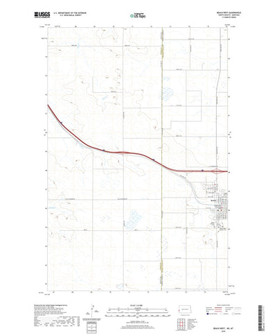 United States Geological Survey Beach West, ND (2020, 24000-Scale) digital map