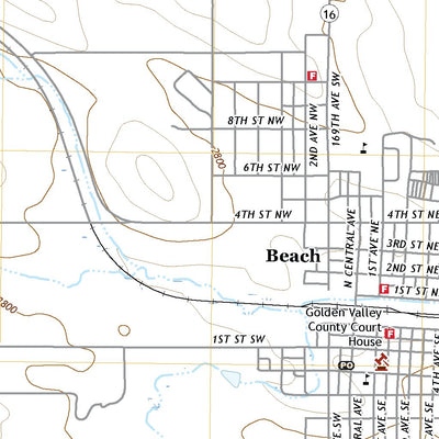 United States Geological Survey Beach West, ND (2020, 24000-Scale) digital map