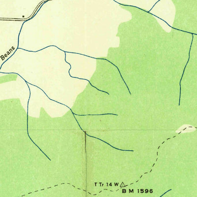 United States Geological Survey Beans Creek, TN (1936, 24000-Scale) digital map