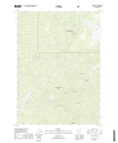 United States Geological Survey Bear Butte, OR (2020, 24000-Scale) digital map
