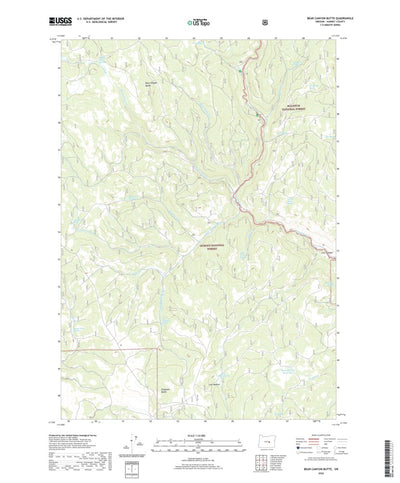 United States Geological Survey Bear Canyon Butte, OR (2020, 24000-Scale) digital map