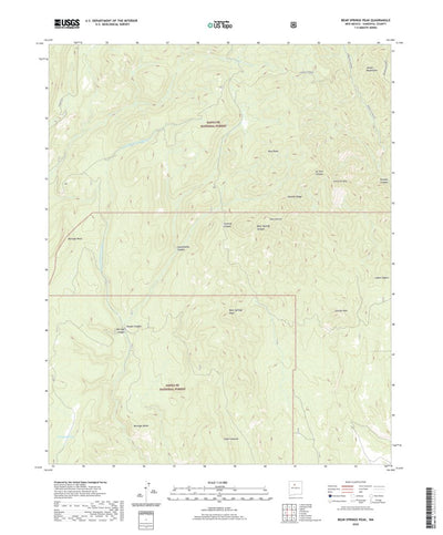 United States Geological Survey Bear Springs Peak, NM (2020, 24000-Scale) digital map