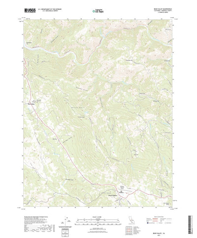 United States Geological Survey Bear Valley, CA (2021, 24000-Scale) digital map
