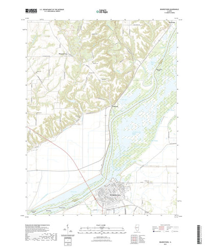 United States Geological Survey Beardstown, IL (2021, 24000-Scale) digital map