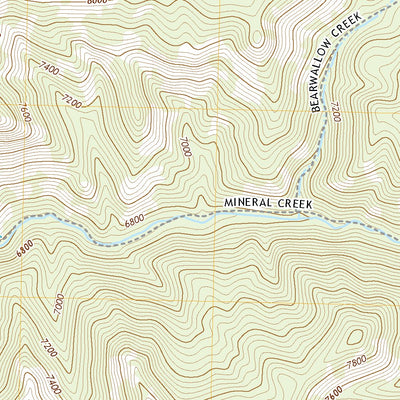 United States Geological Survey Bearwallow Mountain, NM (2020, 24000-Scale) digital map