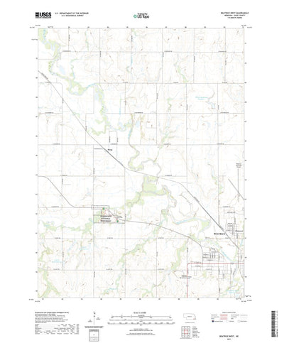 United States Geological Survey Beatrice West, NE (2021, 24000-Scale) digital map