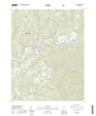 United States Geological Survey Beattyville, KY (2022, 24000-Scale) digital map