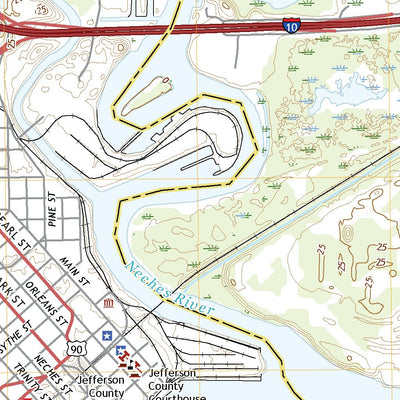 United States Geological Survey Beaumont East, TX (2022, 24000-Scale) digital map