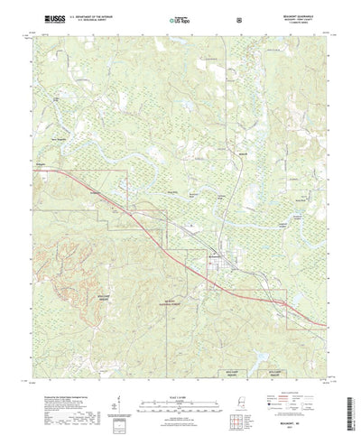 United States Geological Survey Beaumont, MS (2021, 24000-Scale) digital map